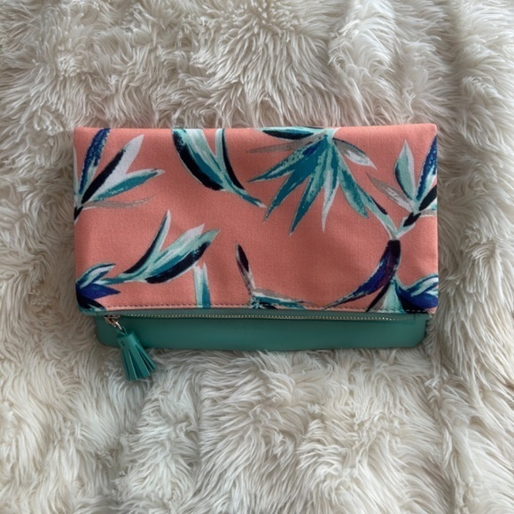 RACHEL PALLY TURQUOISE DESIGNER REVERSIBLE CLUTCH - Picture 5 of 7